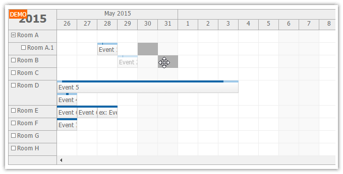 java scheduler event multi moving
