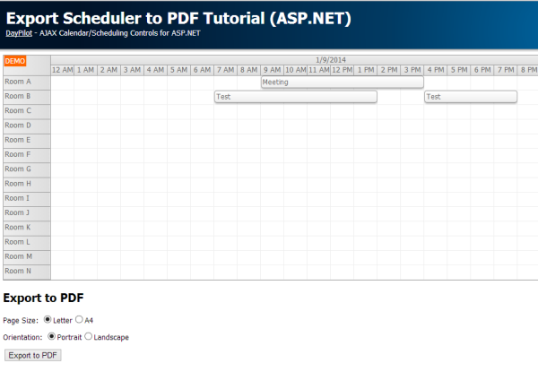 scheduler pdf export tutorial