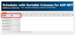 Tutorial: Scheduler with Sortable Columns for ASP.NET MVC 5