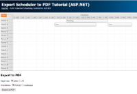Scheduler PDF Export Tutorial (ASP.NET, C#, VB.NET)
