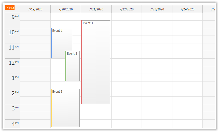 angular 10 event calendar quick start project