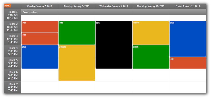 timetable asp.net tutorial