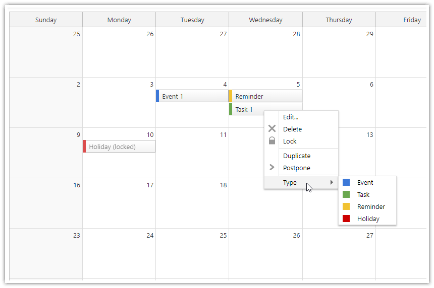 vue monthly calendar scheduler open source