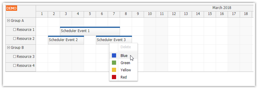 angular scheduler dynamic context menu