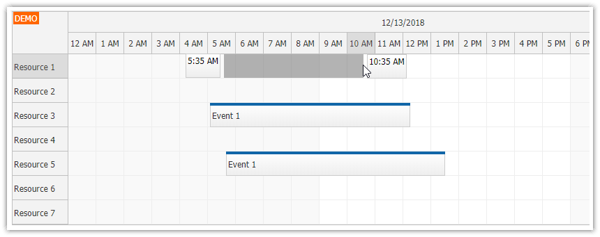 javascript scheduler customized snap to grid