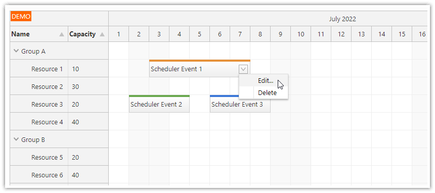 angular 14 scheduler quick start project