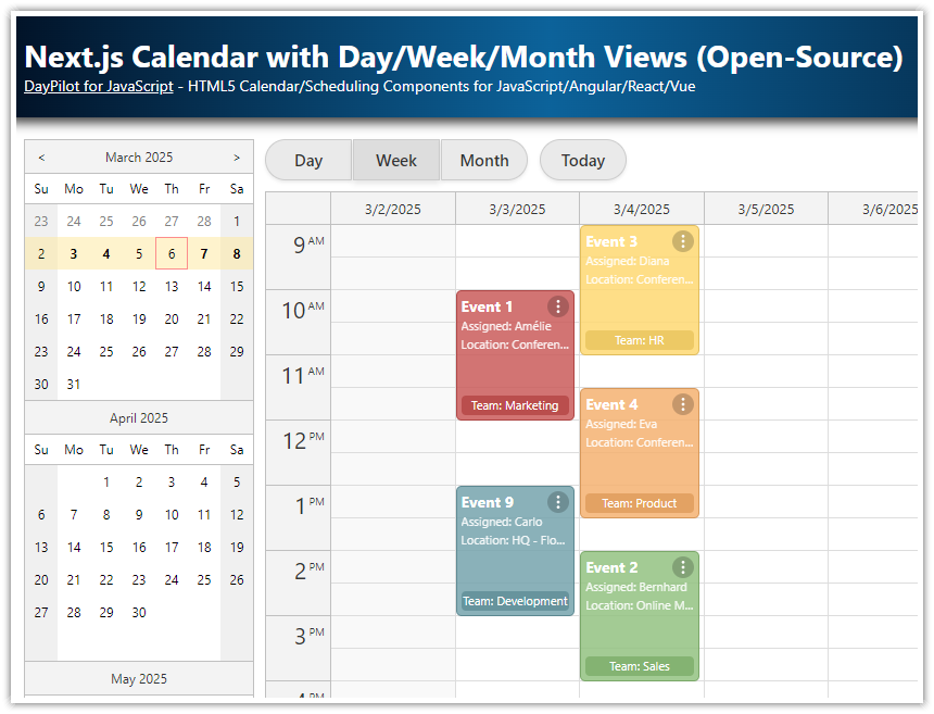Next.js Calendar with Day, Week, Month Views (Open Source) Next.js Calendar with Day, Week, Month Views (Open Source)