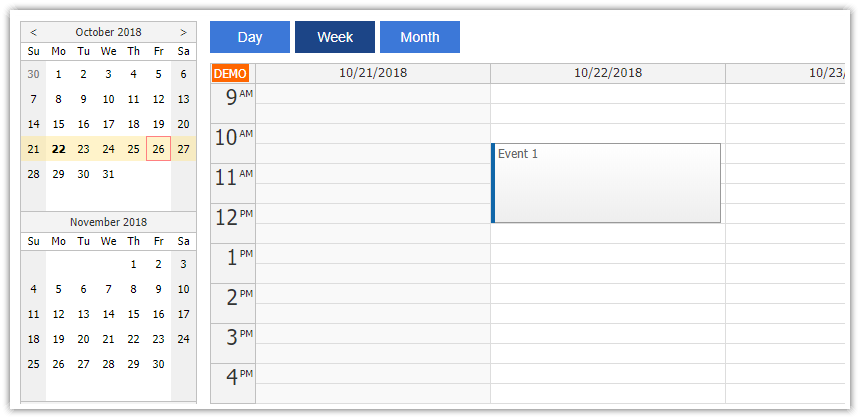 angular calendar component day week month