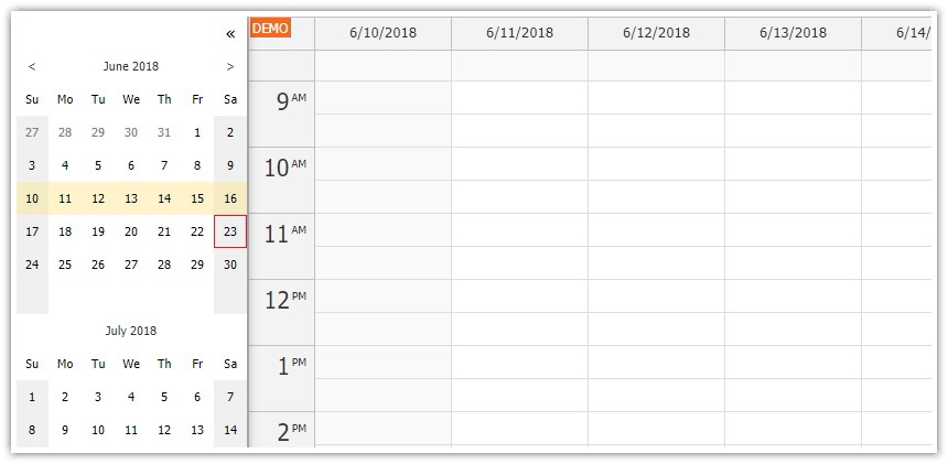 angular calendar full screen layout