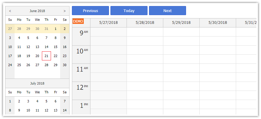 angular calendar date switching tutorial