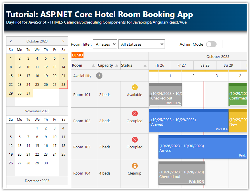 ASP.NET Core Hotel Room Booking App ASP.NET Core Hotel Room Booking App