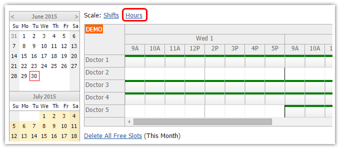 asp.net doctor appointment scheduling manager hours