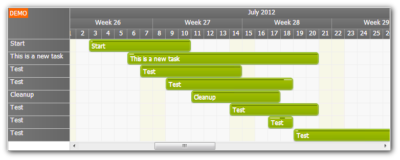 gantt chart asp net